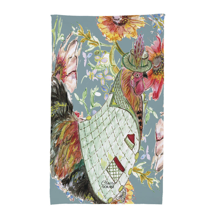 Cottage Cockerel Tea Towel