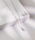 Crystal Core Necklace Set (Silver)
