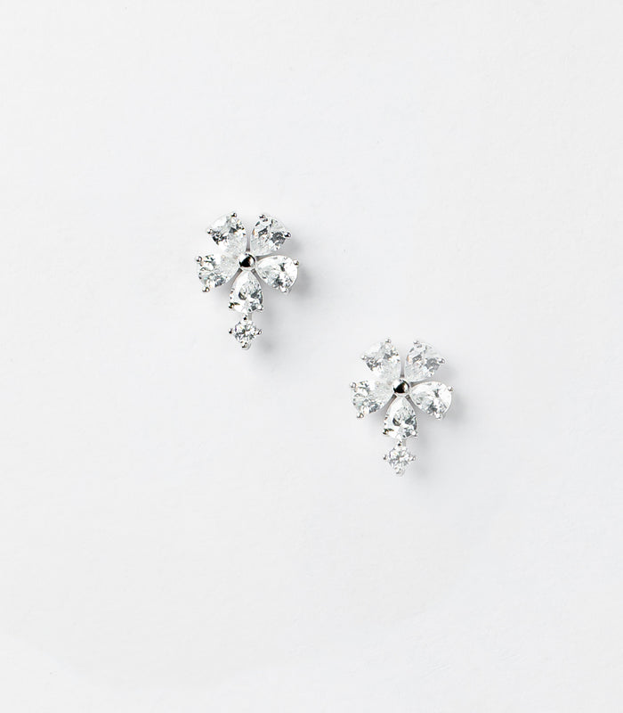 Crystal Floral Bliss Tops (Silver)