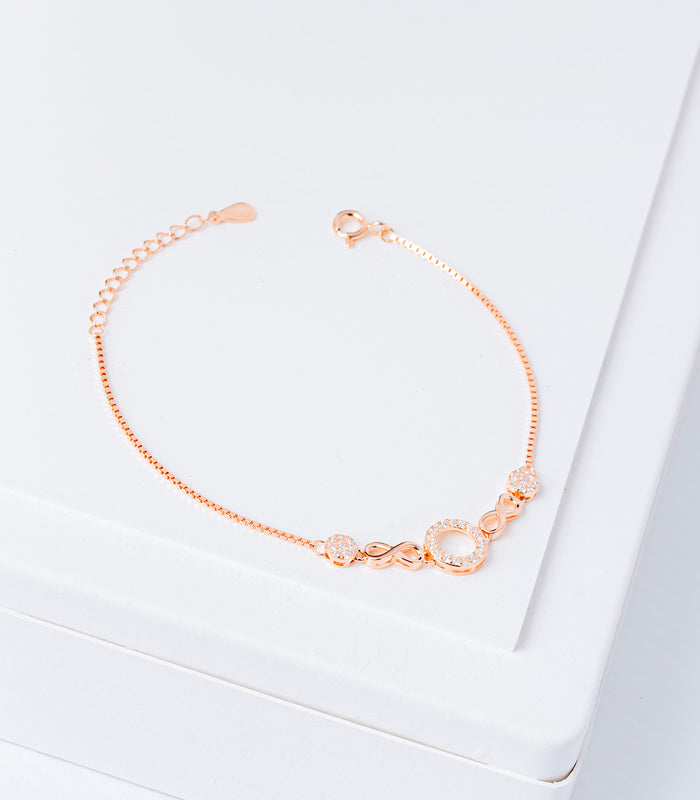 Crystal Ring Bracelet (Silver)