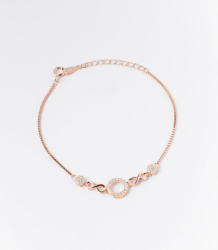 Crystal Ring Bracelet (Silver)