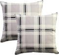 Cushion Cover Pack of 4 Natural Check Cushion 100% Cotton
