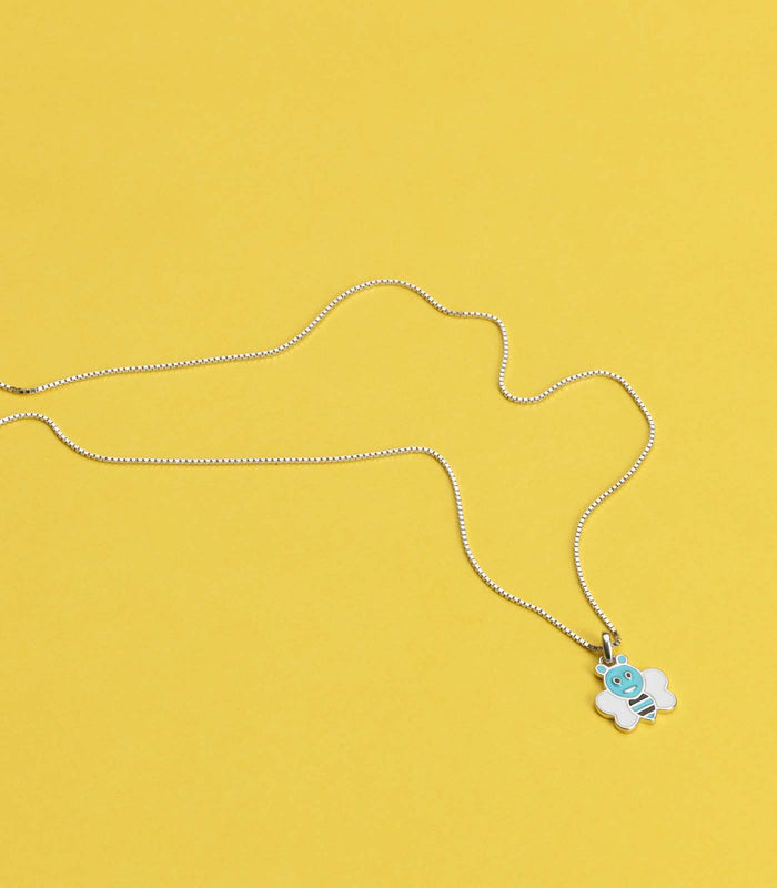 Cute Bee Necklace (Silver)