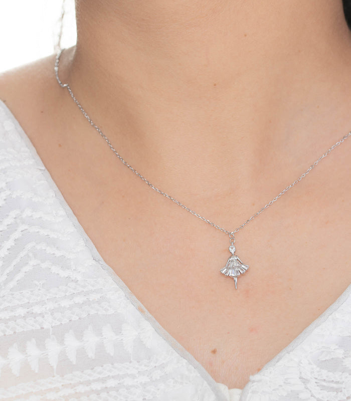 Cute Doll Necklace (Silver)