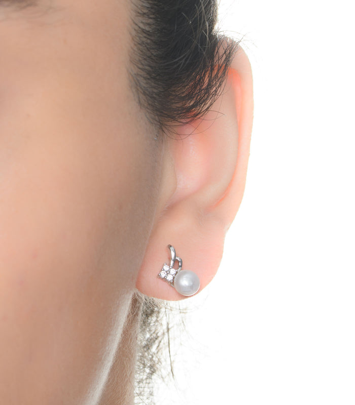 Cute Pearl Tops (Silver)