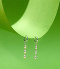 Dangling Beads Earrings (Silver)