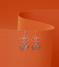 Dangling Butterfly Earrings (Silver)