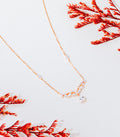 Dangling Drop Gold Coloured Necklace (Silver)