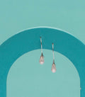 Dangling Drop Pearl Earrings (Silver)