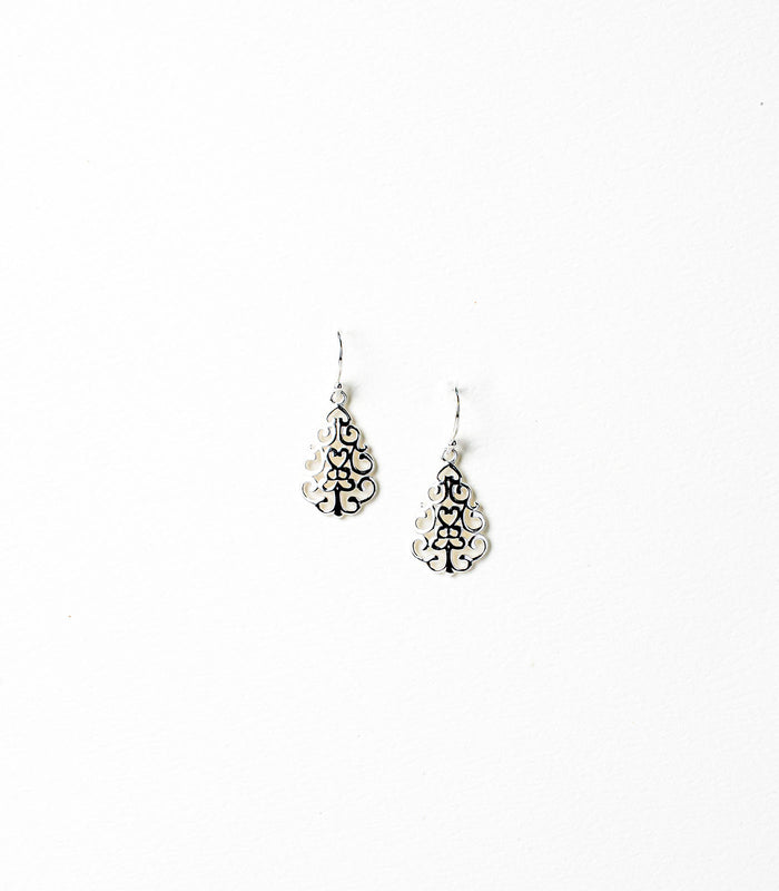 Dangling Mystic Swirls Earrings (Silver)