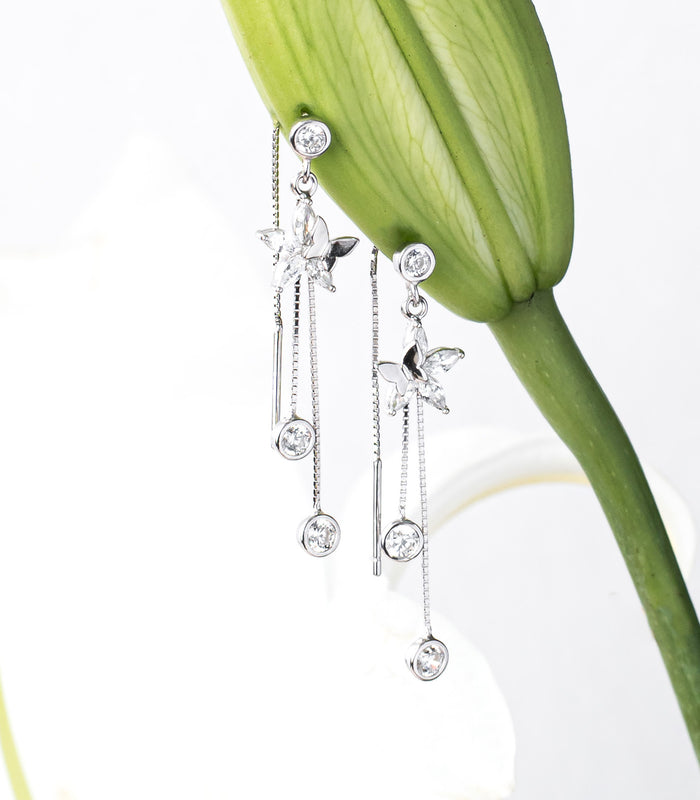 Dangling Stars Earrings (Silver)