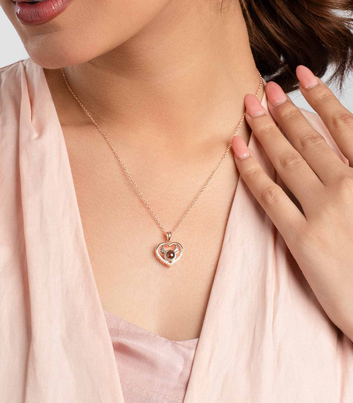 Deer Heart Necklace (Silver)