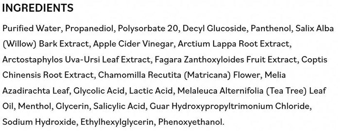 DermaE Natural Bodycare Scalp Relief Rinse Ingredients