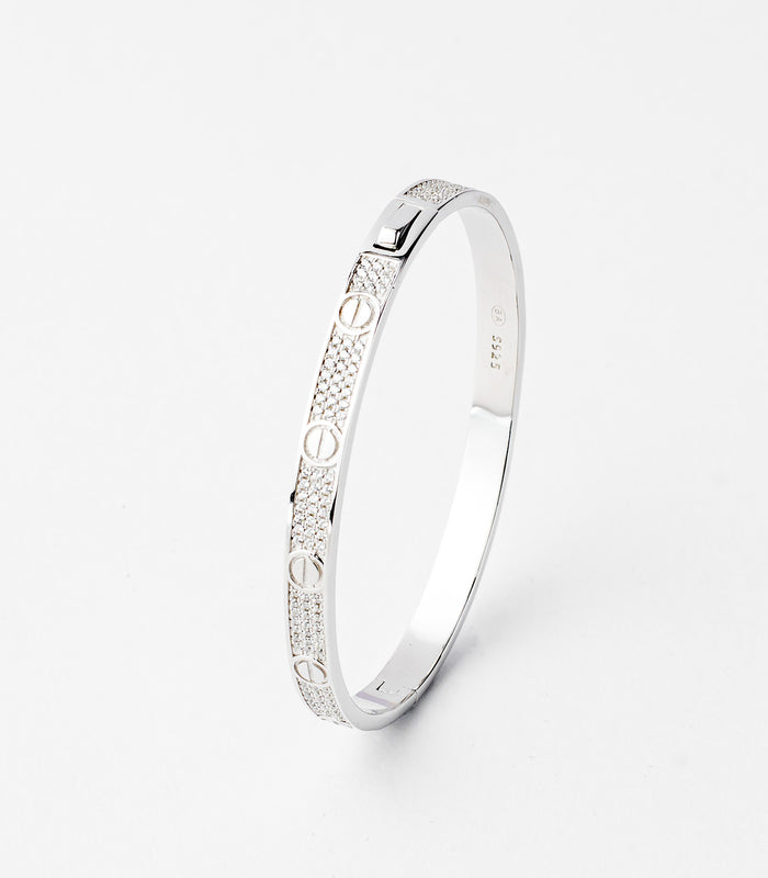 Designer Kada Bracelet (Silver)