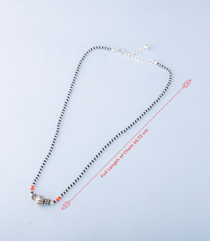 Designer Orb Antique Mangalsutra (Silver)