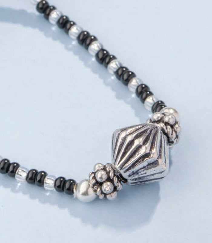 Designer Wheel Antique Mangalsutra (Silver)