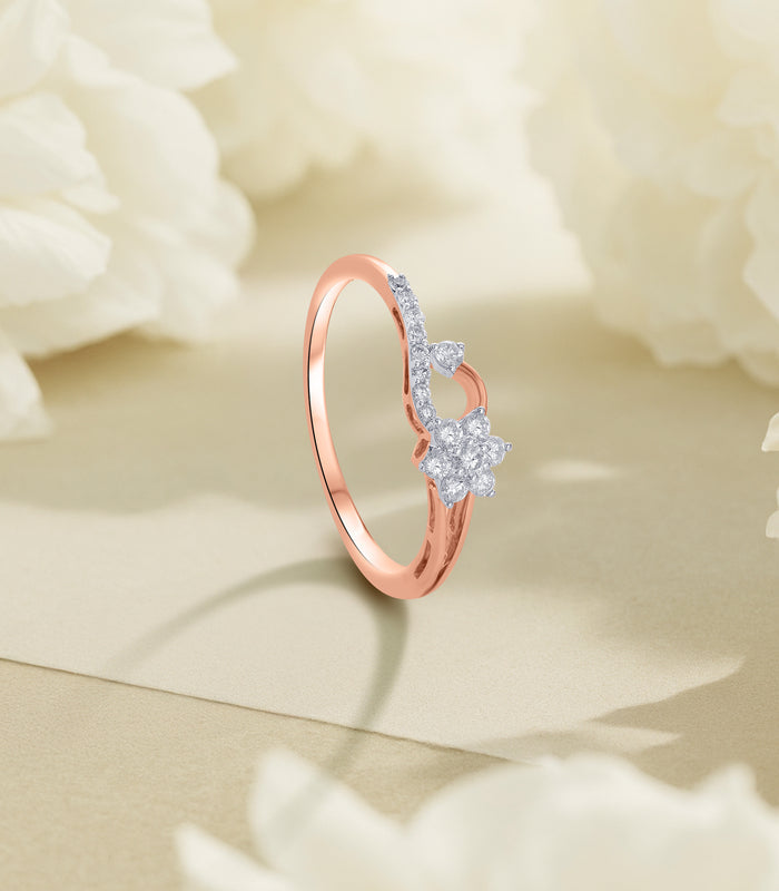 Diamond Blooming Flower Ring