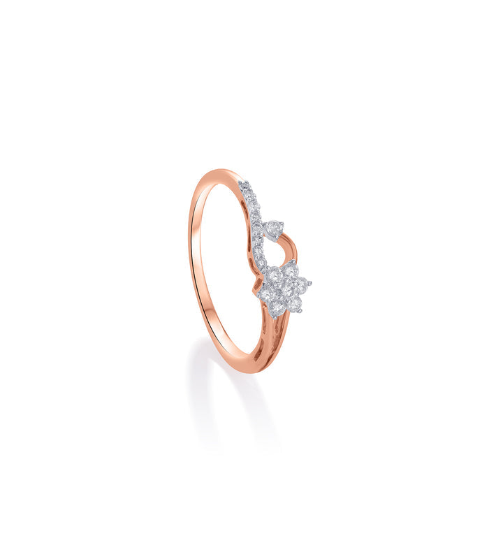 Diamond Blooming Flower Ring