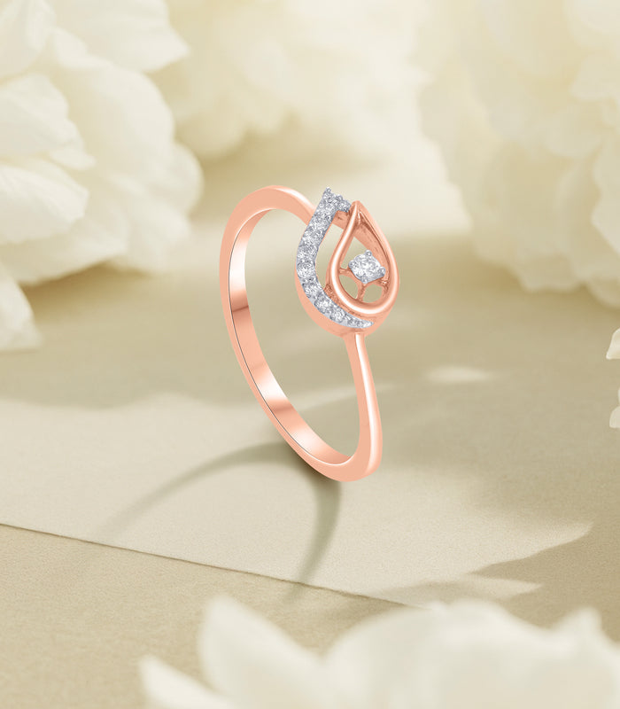 Diamond Drop Shaped Ring