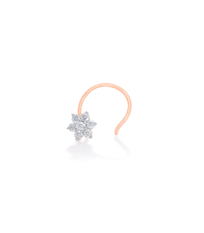 Diamond Flower Nosepin (Pierced)
