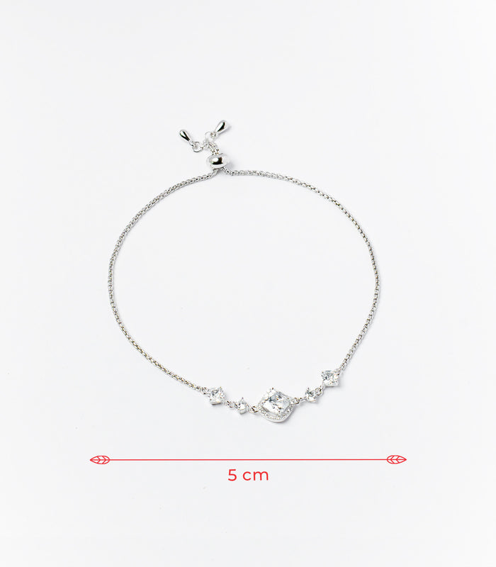 Diamond Shaped Bracelet (Silver)