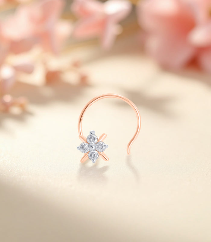 Diamond Shining Star Nosepin (Pierced)