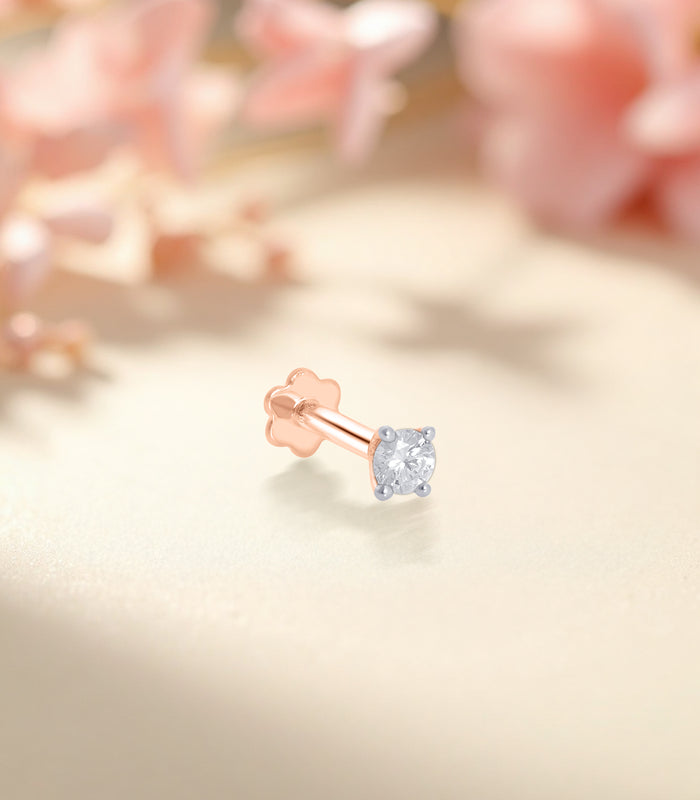 Diamond Single Orb Nosepin (Screw)