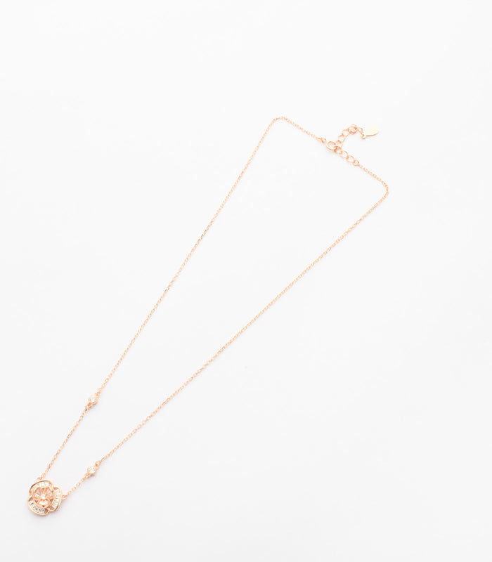 Double Rosette Necklace (Silver)