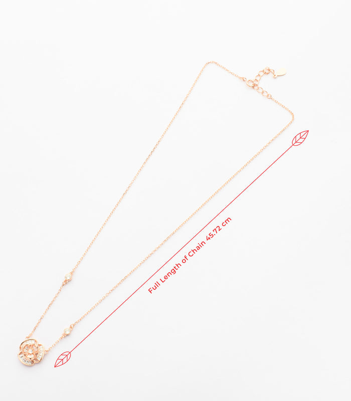 Double Rosette Necklace (Silver)