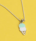 Double Scoop Necklace (Silver)