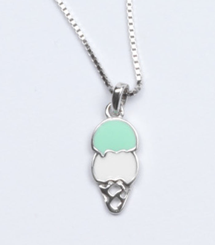 Double Scoop Necklace (Silver)