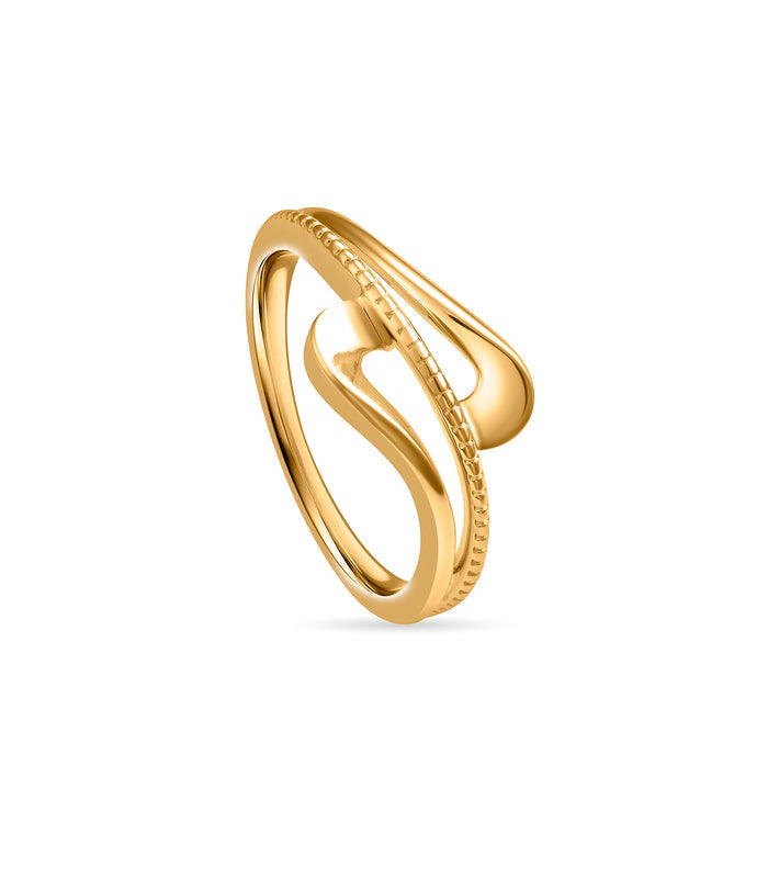 Dual Contrast Gold Finger Ring