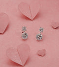 Dual Dangling Spheres Earrings (Silver)