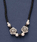 Dual Floral Antique Mangalsutra (Silver)