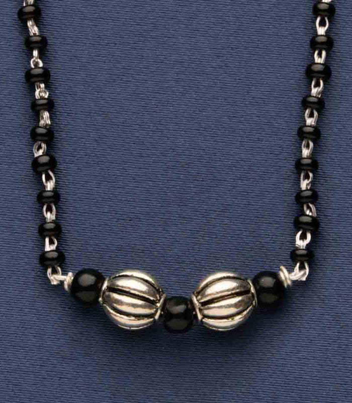 Dual Orb Mangalsutra (Silver)