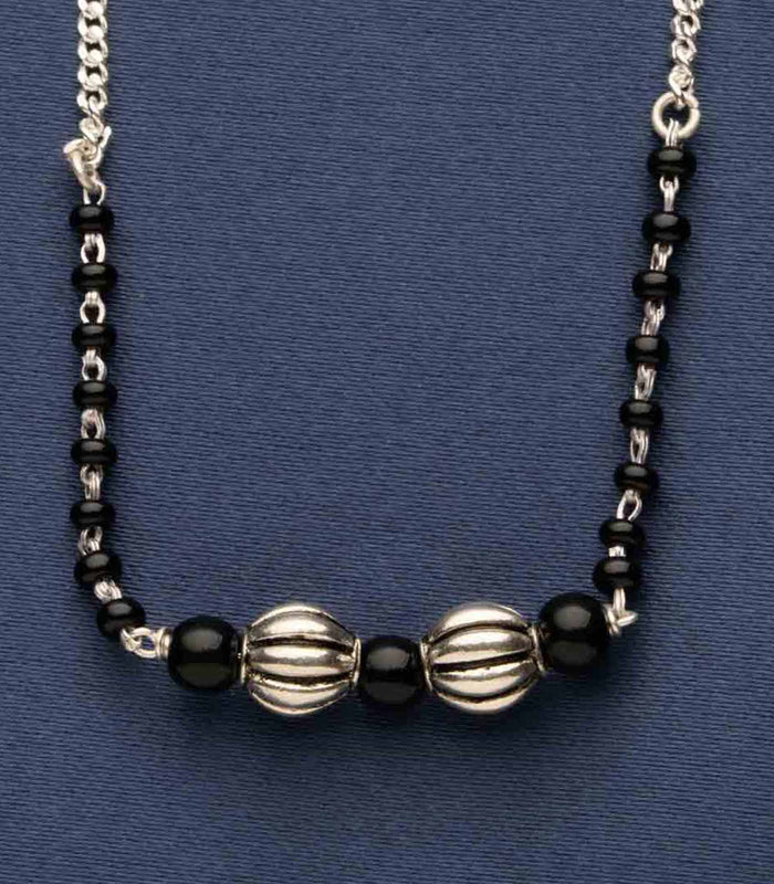 Dual Orb Mangalsutra (Silver)