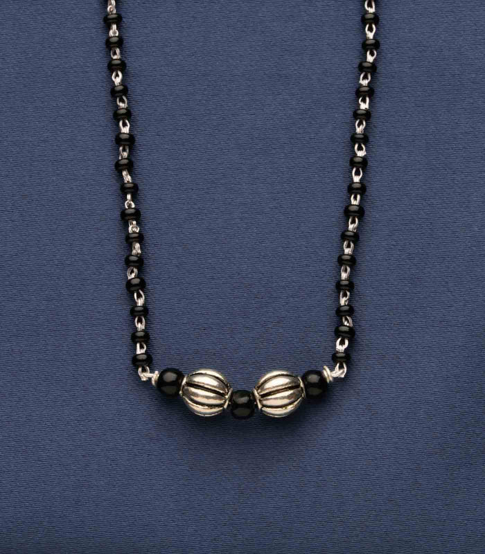 Dual Orb Mangalsutra (Silver)