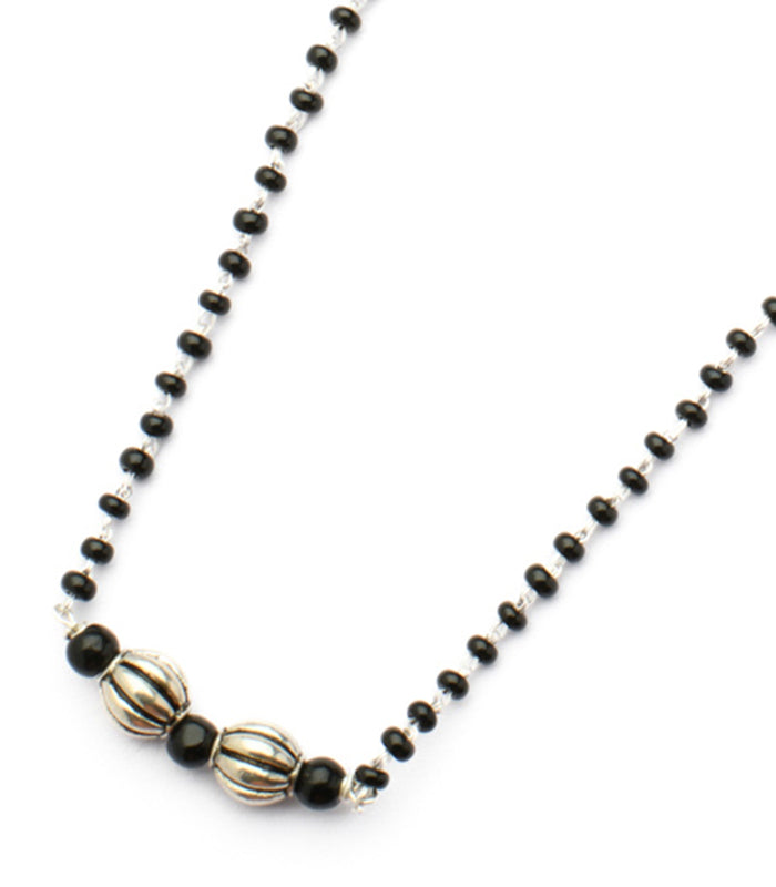 Dual Orb Mangalsutra (Silver)