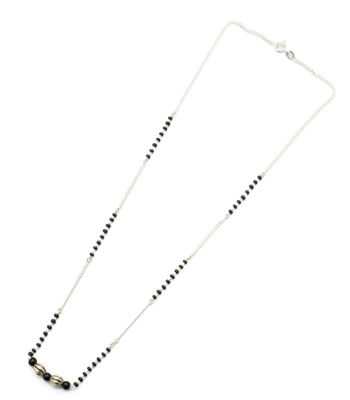 Dual Orb Mangalsutra (Silver)