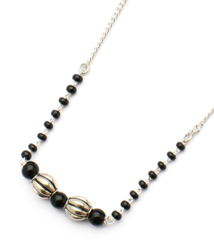 Dual Orb Mangalsutra (Silver)