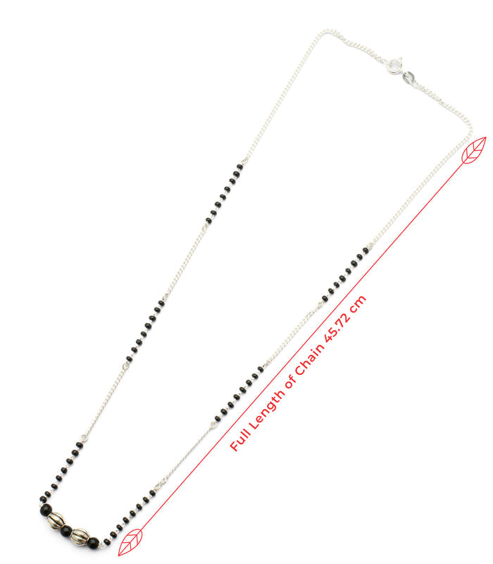 Dual Orb Mangalsutra (Silver)
