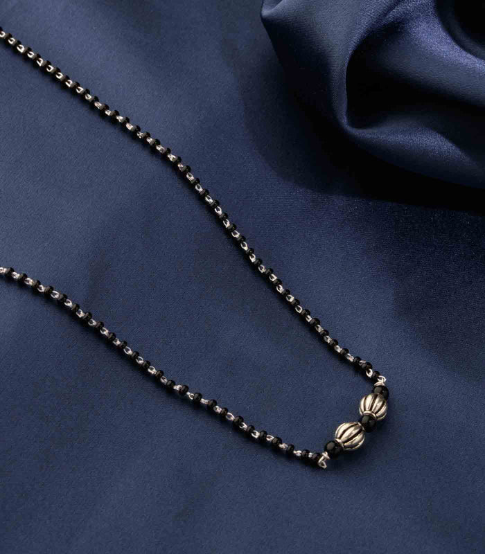 Dual Orb Mangalsutra (Silver)