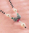 Dual Orb Pearl Mangalsutra (Silver)