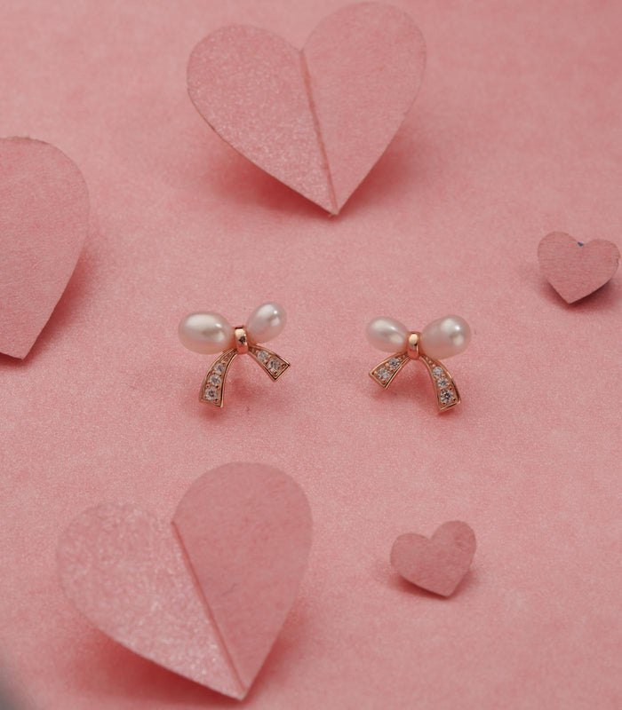 Dual Pearl Earrings (Silver)