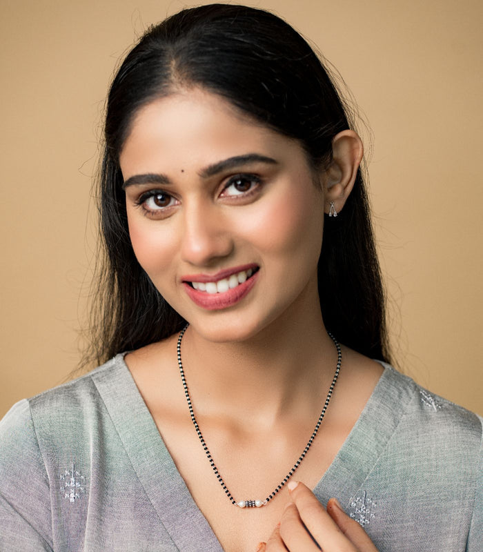 Dual Pearl Mangalsutra (Silver)