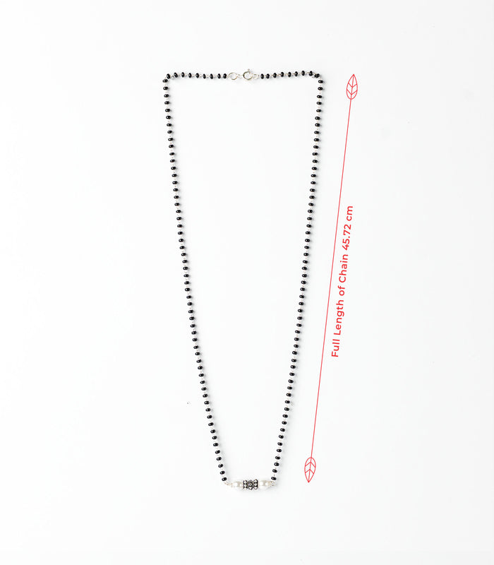 Dual Pearl Mangalsutra (Silver)