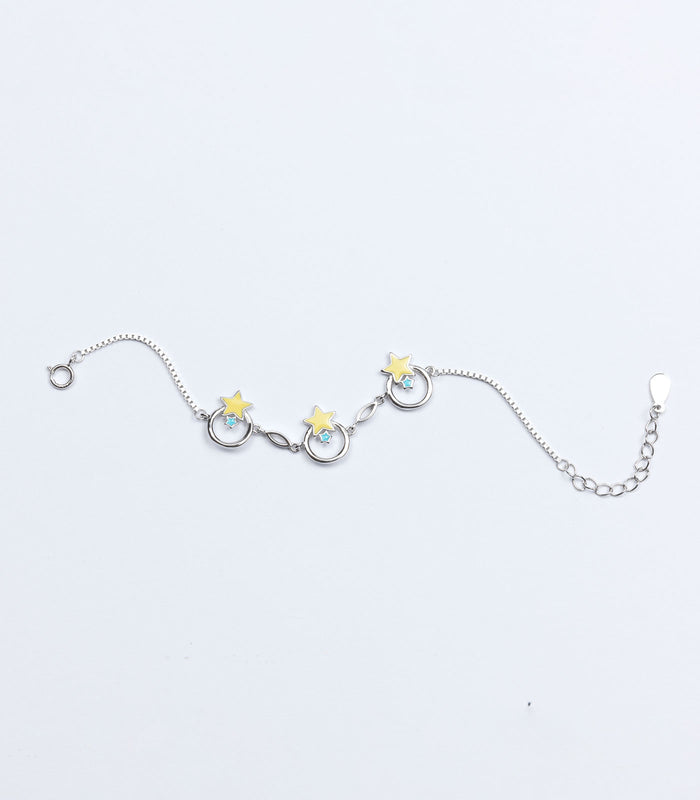 Dual Star Bracelet (Silver)
