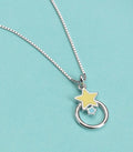Dual Star Necklace (Silver)