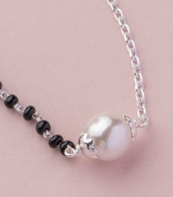 Dual Style Pearl Mangalsutra (Silver)