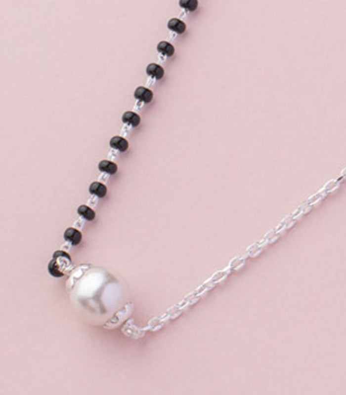 Dual Style Pearl Mangalsutra (Silver)